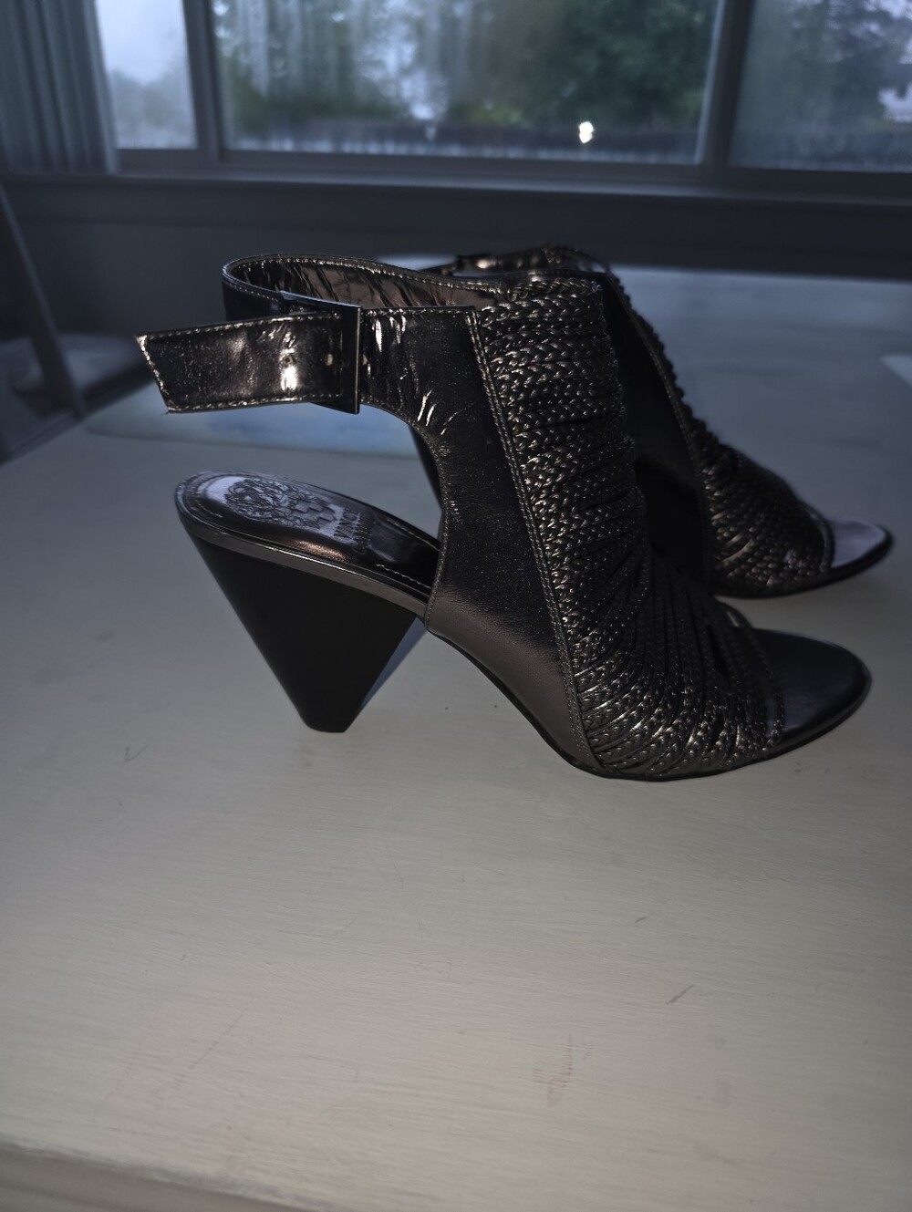 Vince Camuto Pewter Sandles.